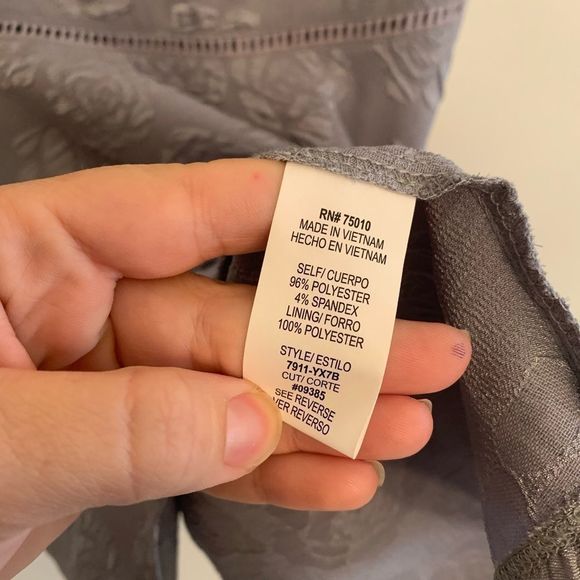 [Jodi Kristopher] Gray Textured Dress - Size 3 - Picture 4 of 5